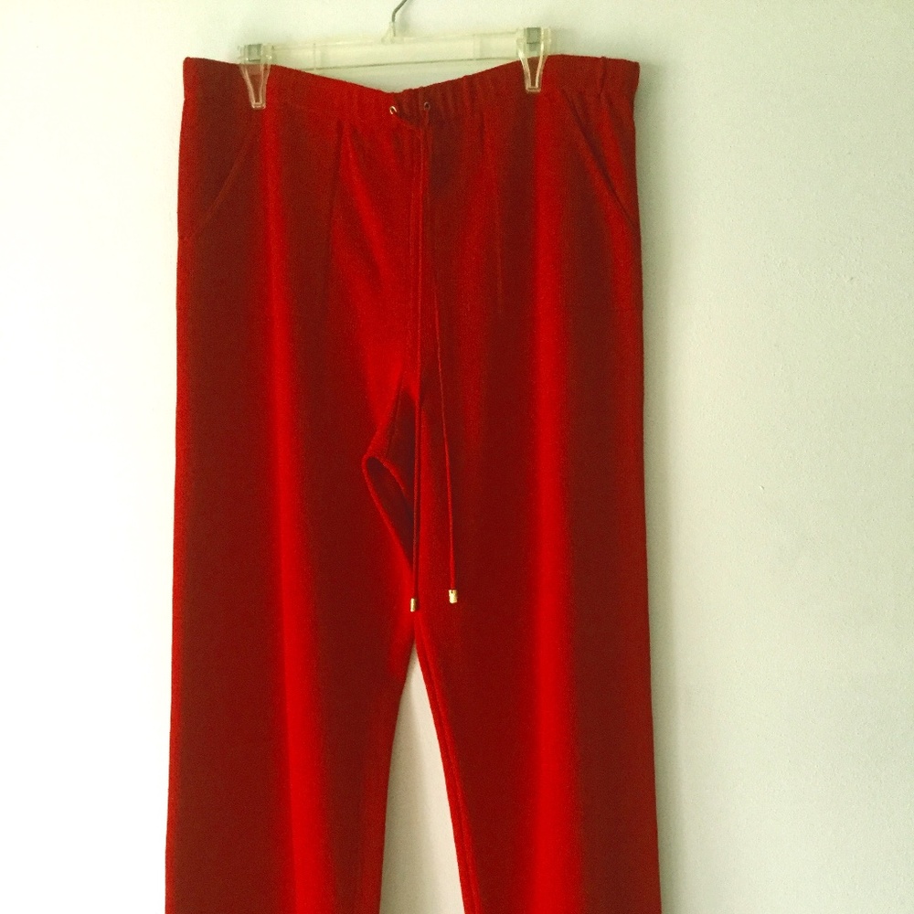 St. John Knit Red Slacks Size XL